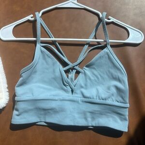 Blue Lululemon sports bra